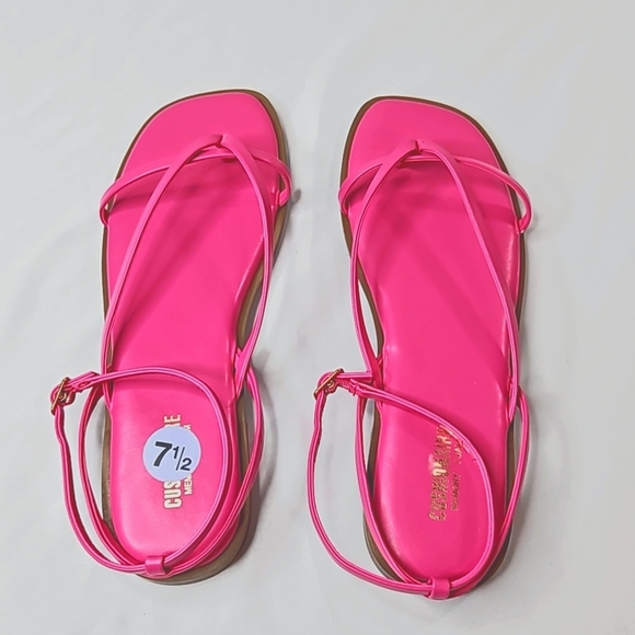 CUSHIONAIRE Vida Pink Flat Sandals Size 7.5 - Picture 7 of 7
